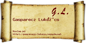 Gasparecz Lukács névjegykártya
